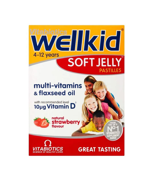 Vitabiotics Wellkid Soft Jelly Strawberry - 30 Pastilles