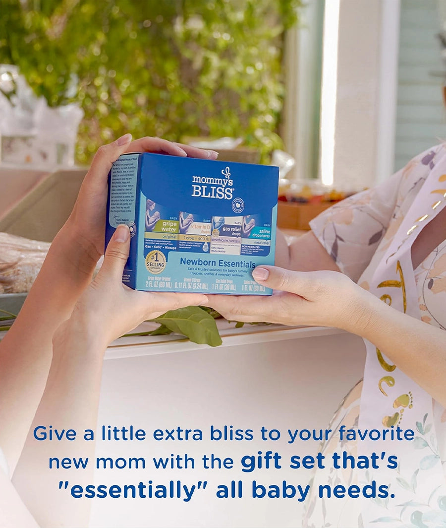 Mommy's Bliss Newborn Essentials Gift Set, Includes Gripe Water, Baby Vitamin D Drops, Baby Gas Drops, and Gentle Saline Drops/Spray – Image 5