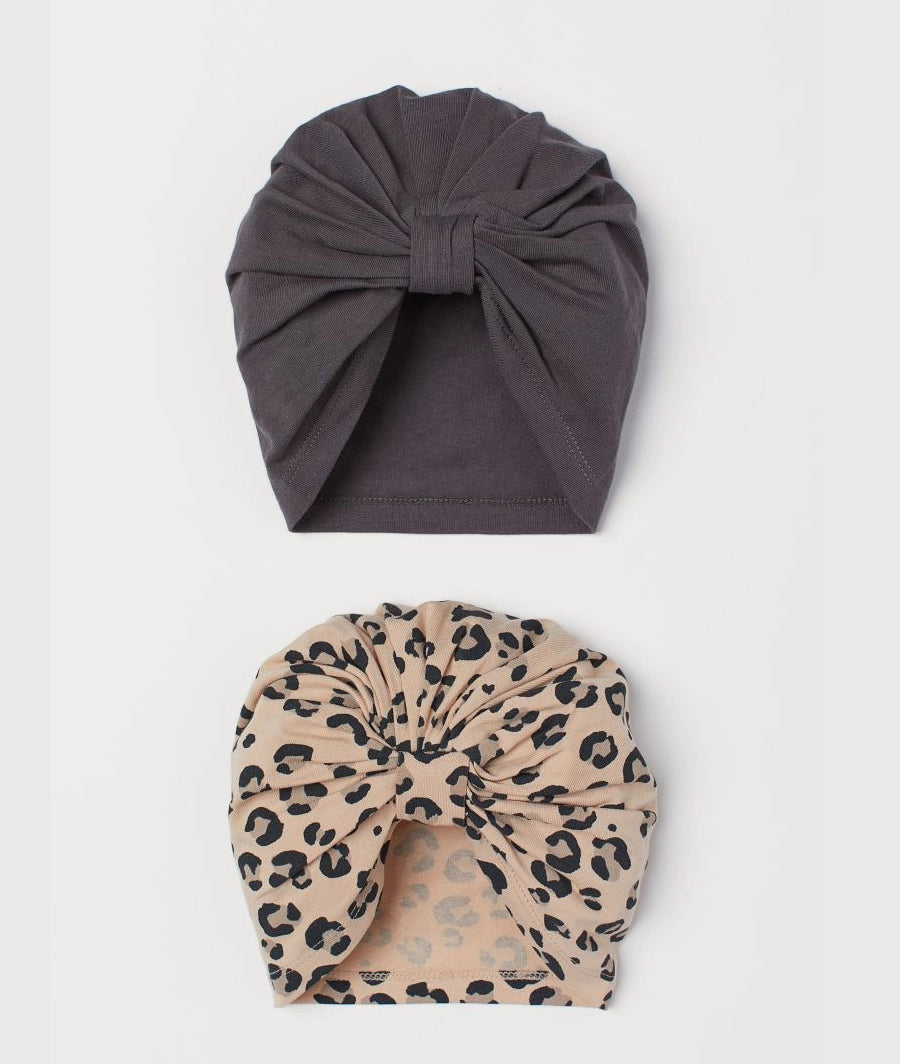 2-pack cotton turbans
