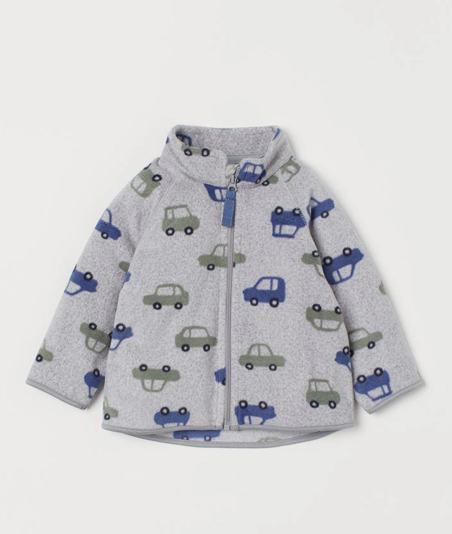 Patterned fleece jacket