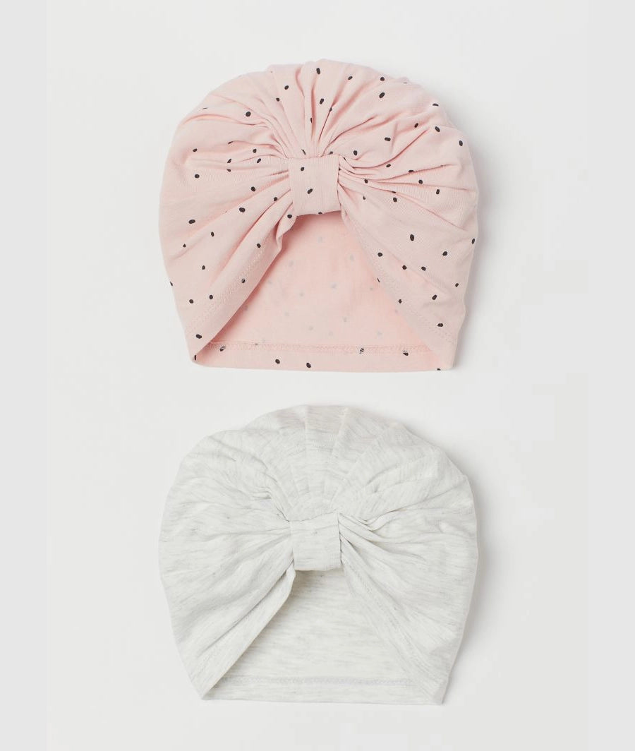 2-pack cotton turbans