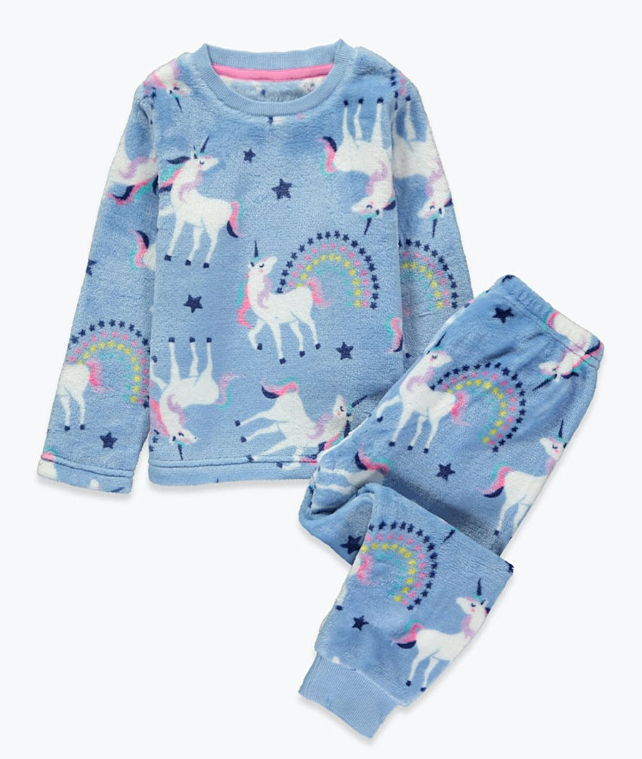 Unisex Unicorn Fleece Pyjama Set