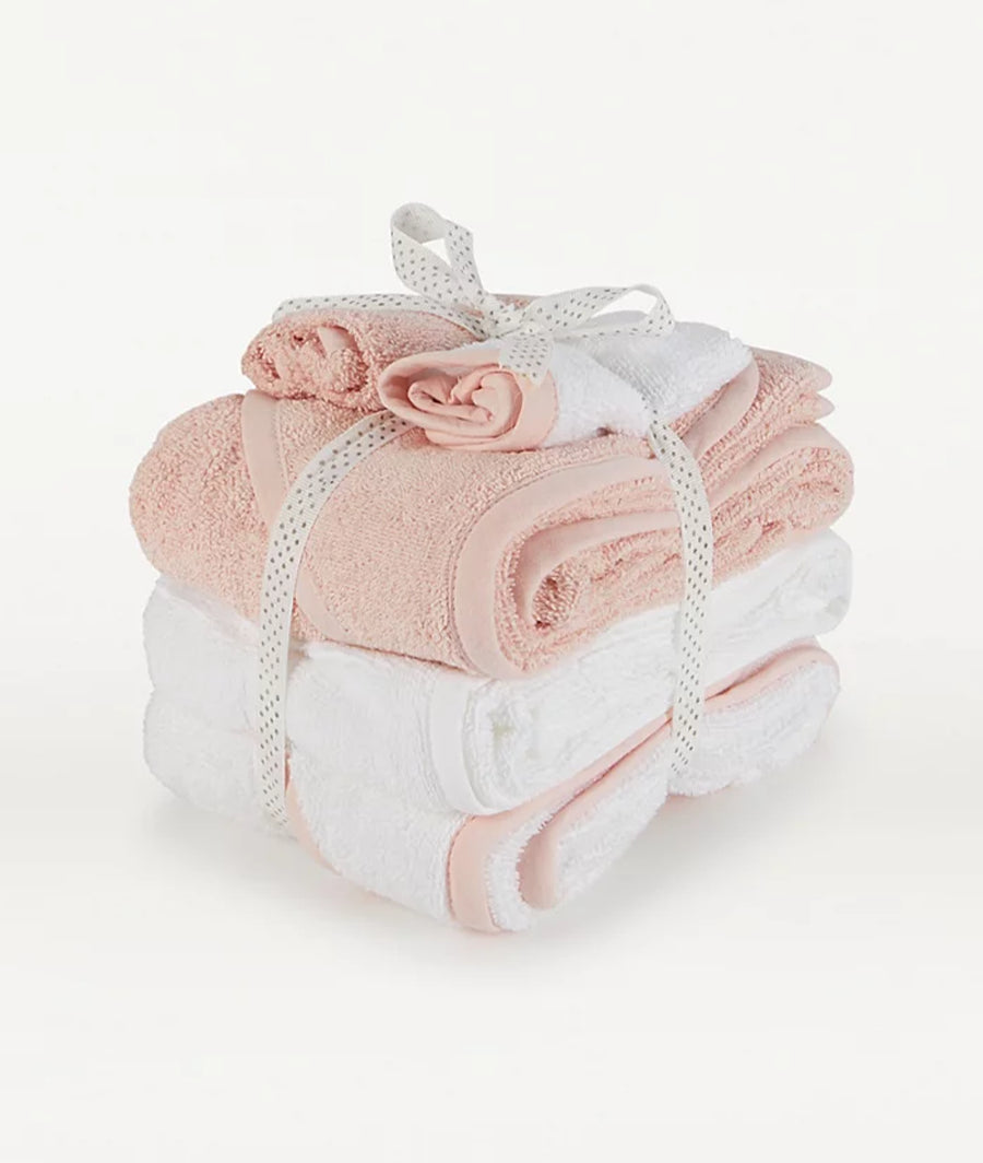 Pink Towels and Flannel Set