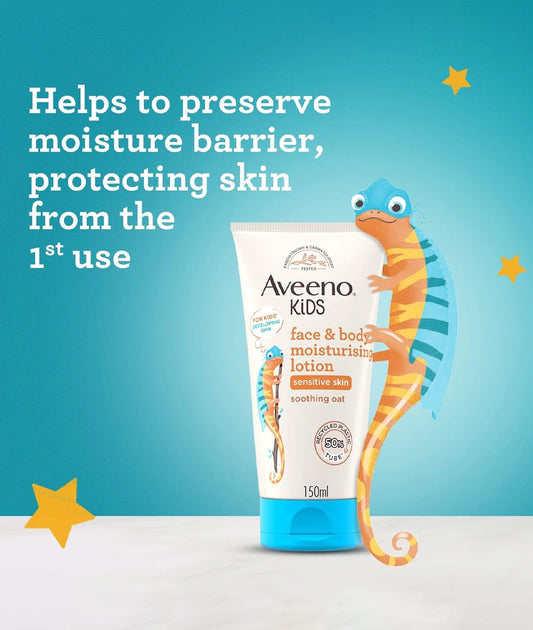 AVEENO Kids Face &amp;  Body  Moisturizing Lotion, 150ML – Image 2