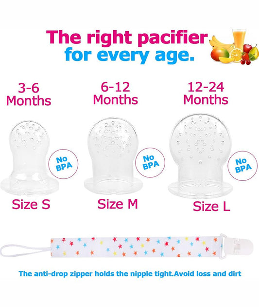 Baby 3 Pcs Food Feeder and Pacifiers – Image 2