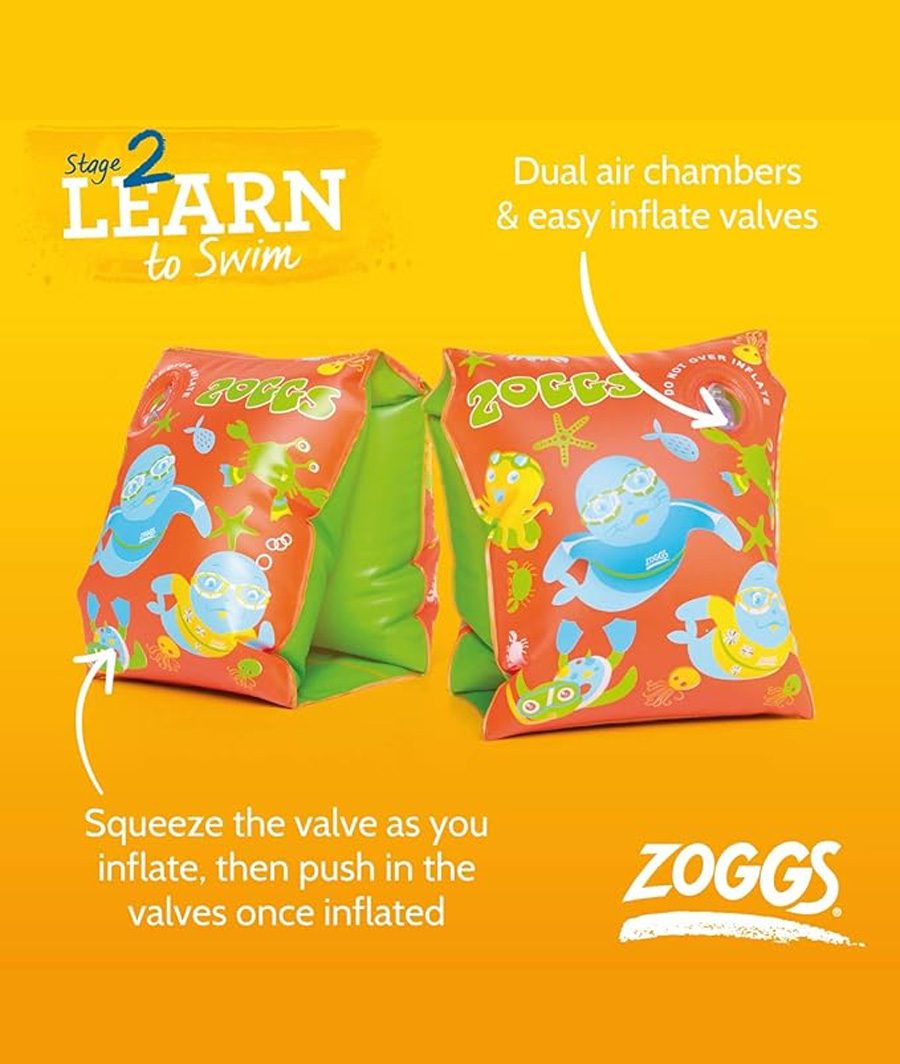Zoggs Swimming Aid Children's Float Arm Bands 1-6 years – Image 2
