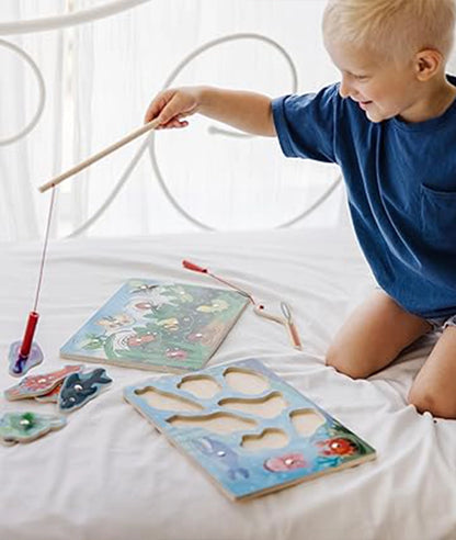 Melissa &amp; Doug Magnetic Wooden Fishing Game – Image 4