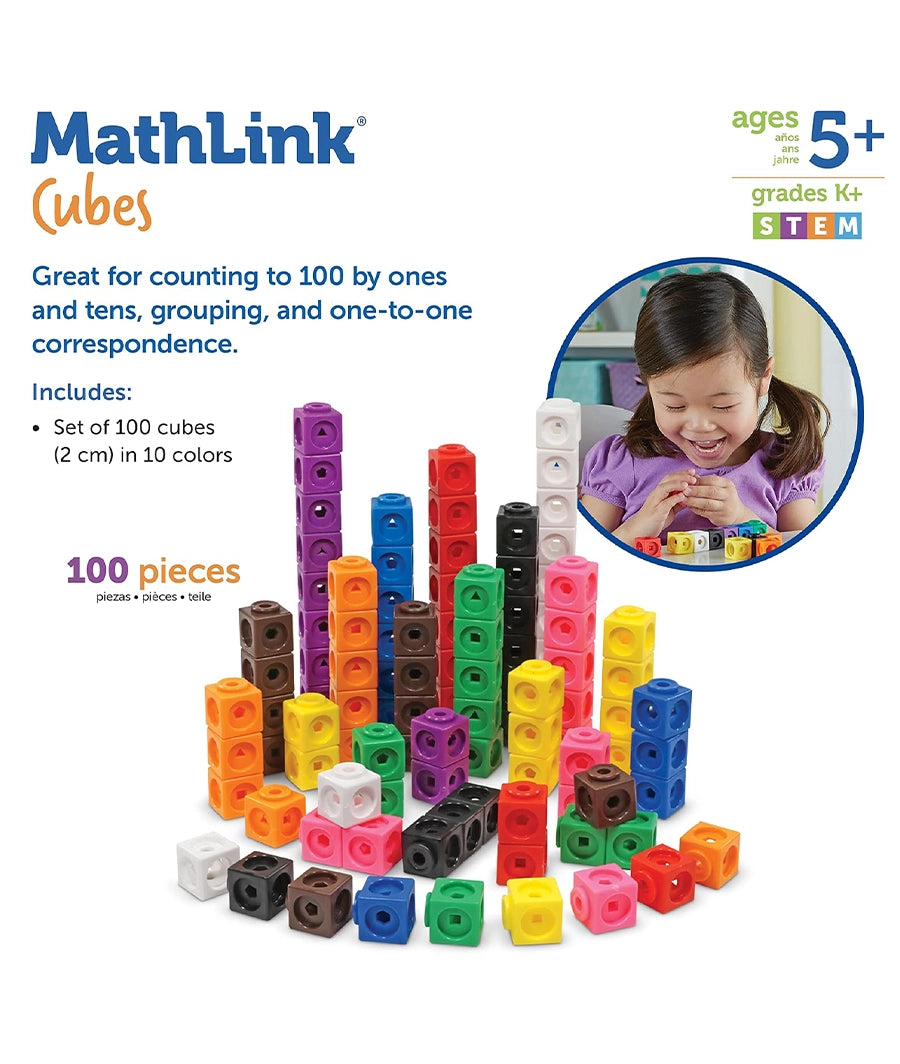 Learning Resources MathLink Cubes (Set of 115 Pieces) – Image 4