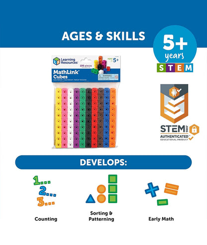 Learning Resources MathLink Cubes (Set of 115 Pieces) – Image 6