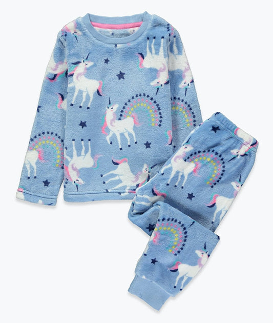 Unisex Unicorn Fleece Pyjama Set