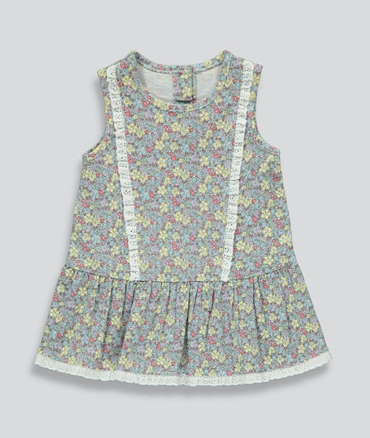 Girls Floral Sleeveless Dress
