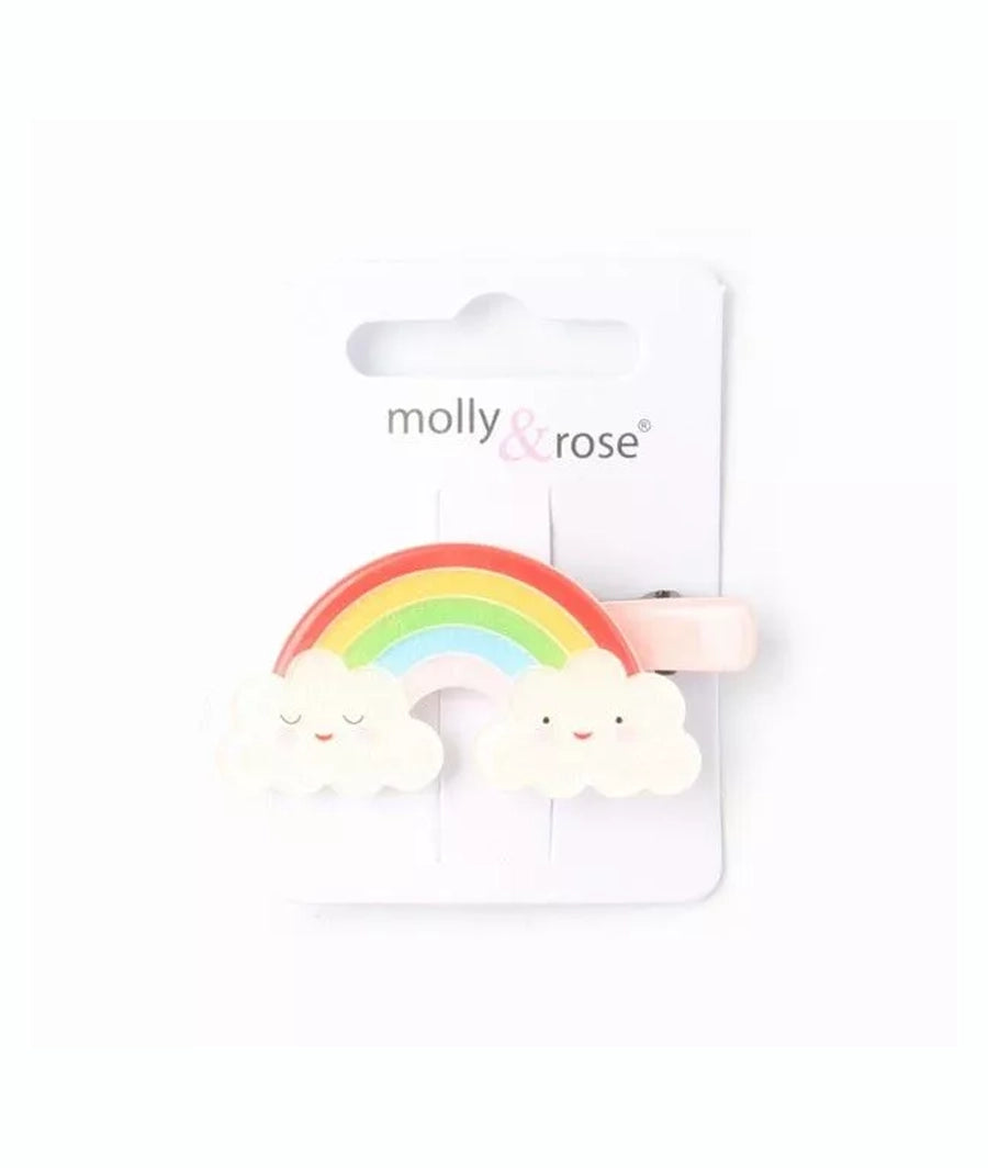 Plastic rainbow motif hair clip