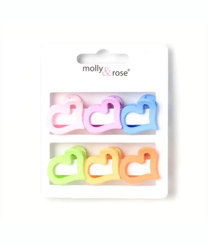 6 open heart mini clamps