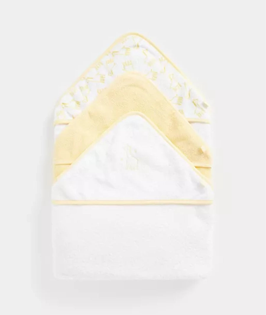 Mothercare Giraffe Cuddle and Dry Hooded Towels - 3 Pack