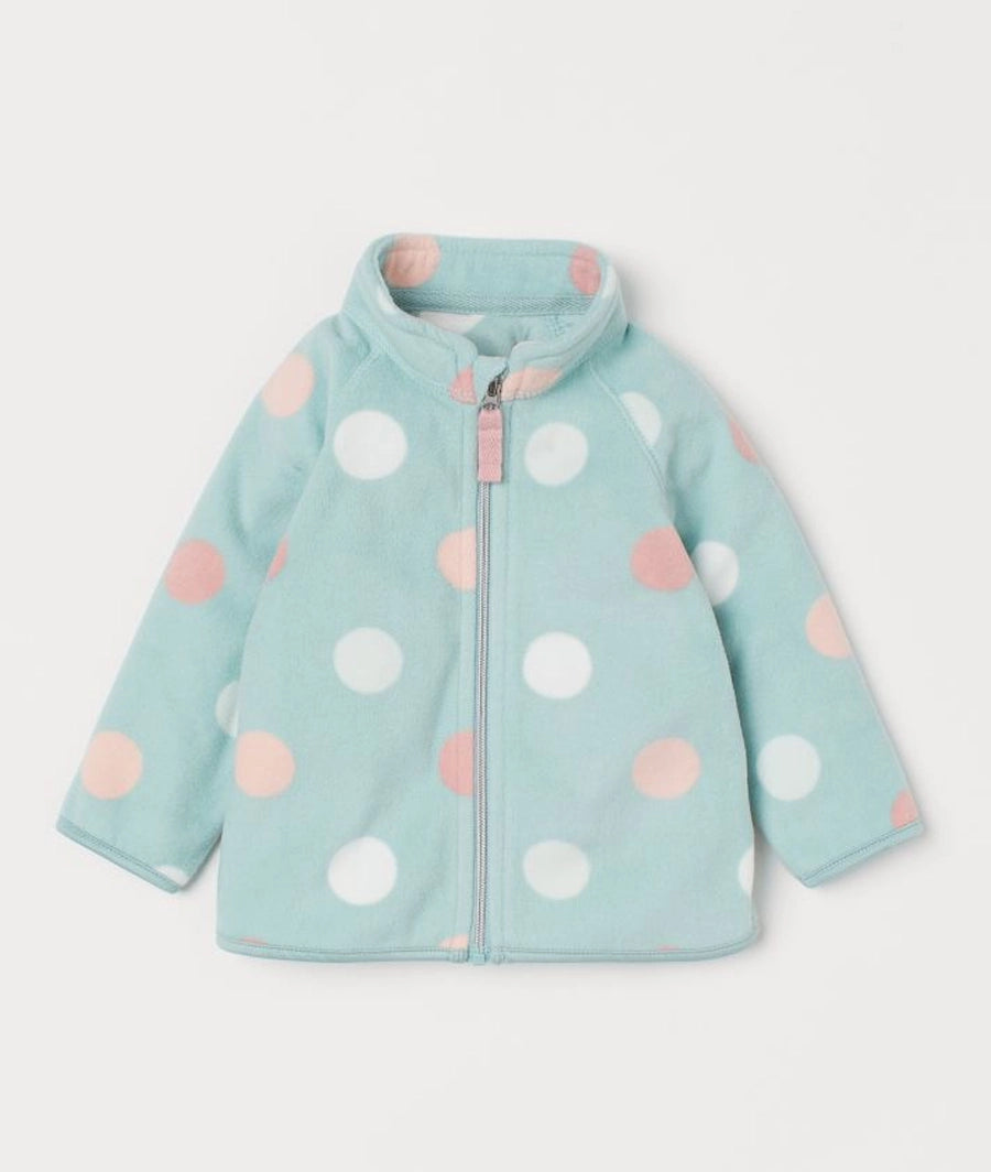 Patterned fleece jacket