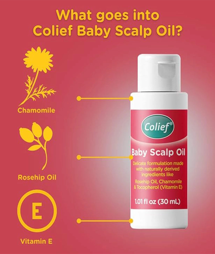 Colief - Baby Scalp Oil - 30ml - Soothing Moisturising Oil for Baby Scalp and Skin - Preventative of Itchy, Flaky, Dry, Damaged Skin and Cradle Cap. – Image 2