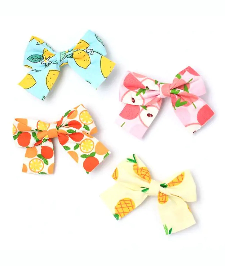 Fruit print bows (1 pair) – Image 2