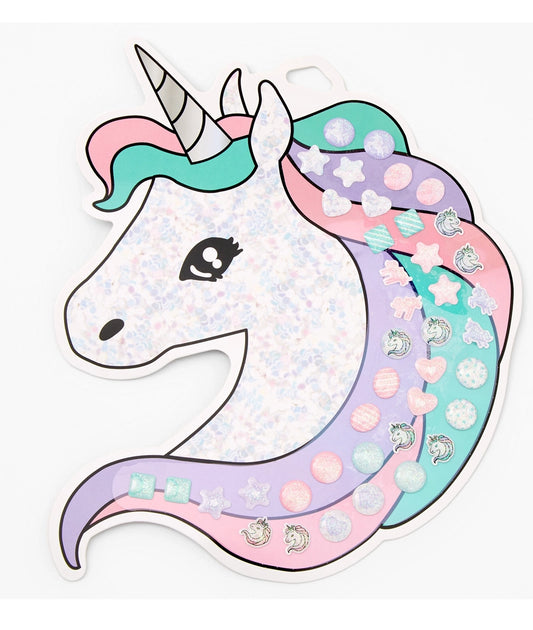 Claire's Club Lilac Unicorn Stick On Earrings