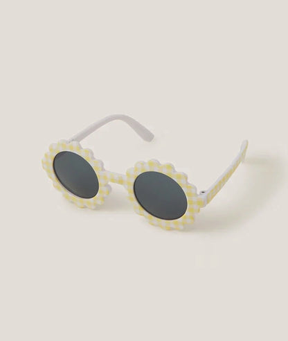 Baby Gingham Flower Sunglasses
