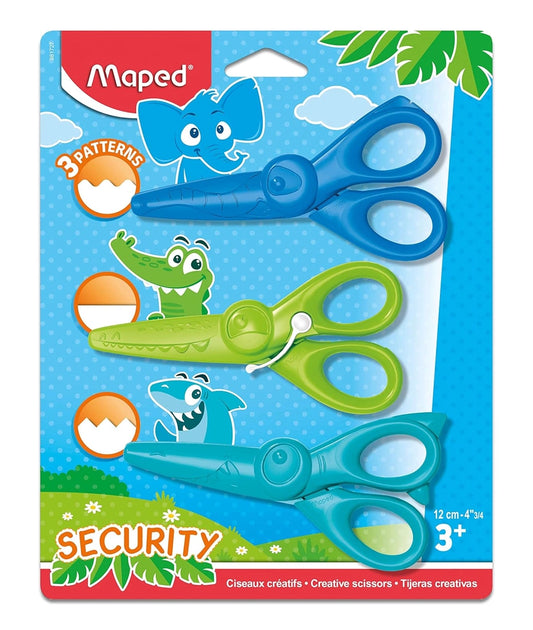 Maped Kidicraft Childrens Safety Craft Scissors (Pack of 3)