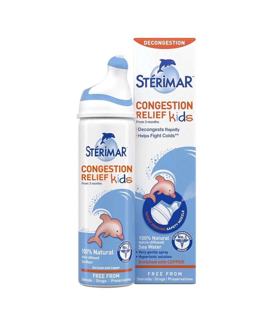 Sterimar Congestion Relief Kids, Nasal Spray, 100% Natural Sea Water, 50 ml