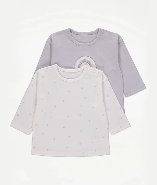 Rainbow Long Sleeve Tops 2 Pack