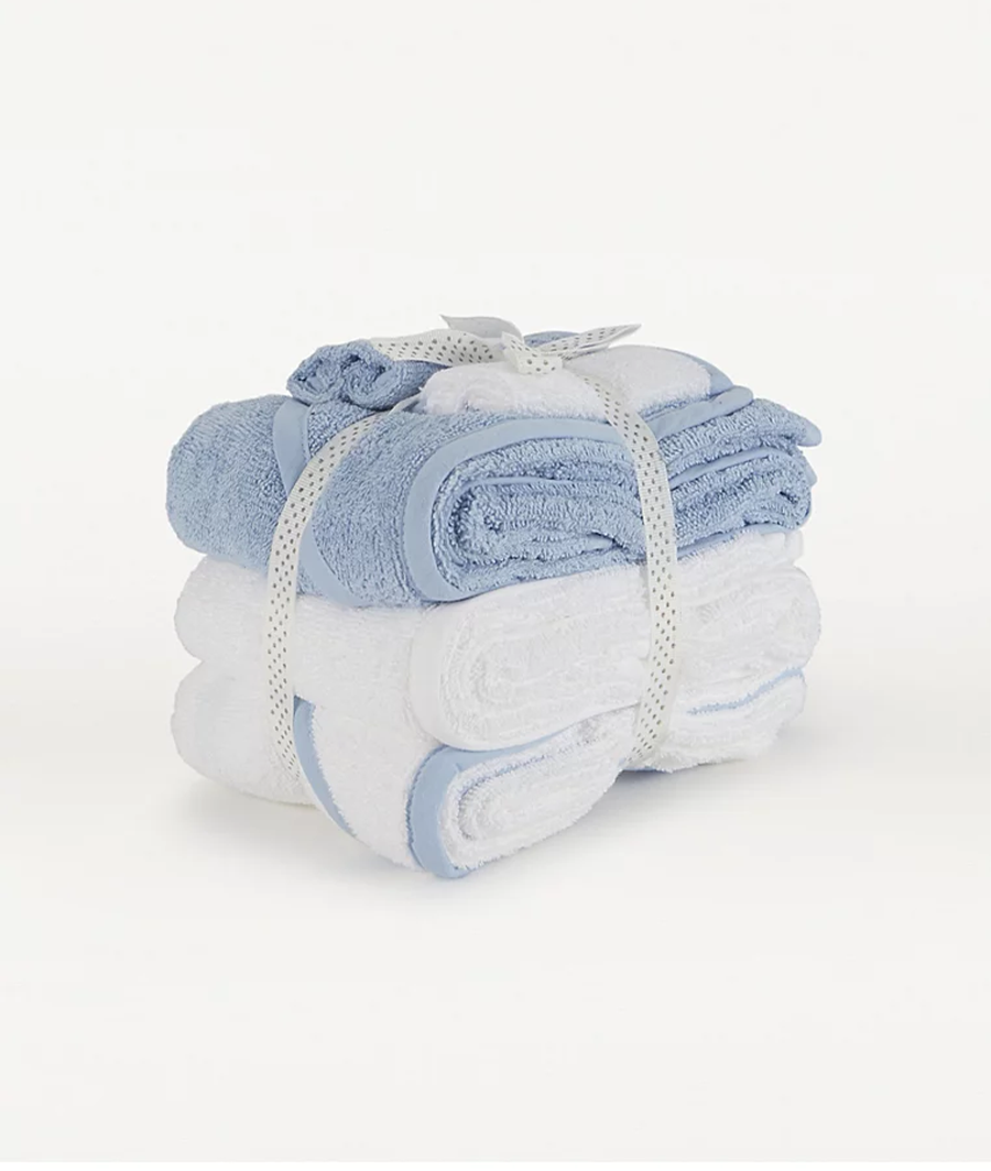 Blue Towels and Flannel Set