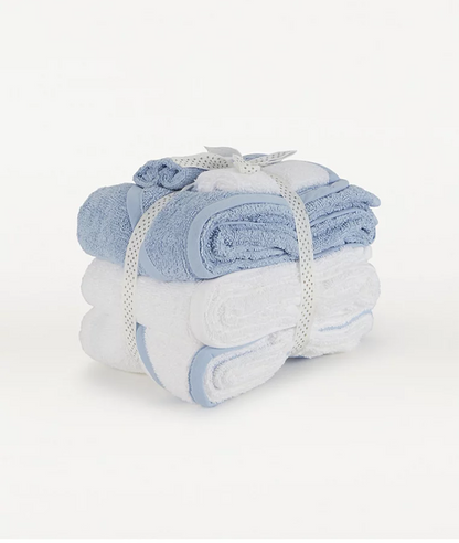 Blue Towels and Flannel Set