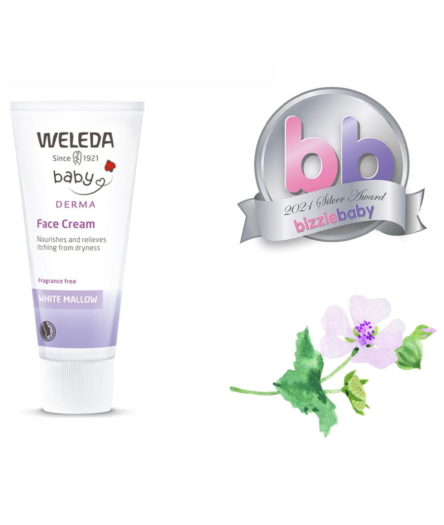 Weleda Baby Derma Face Baby Cream, White Mallow Moisturiser 50 ml – Image 3
