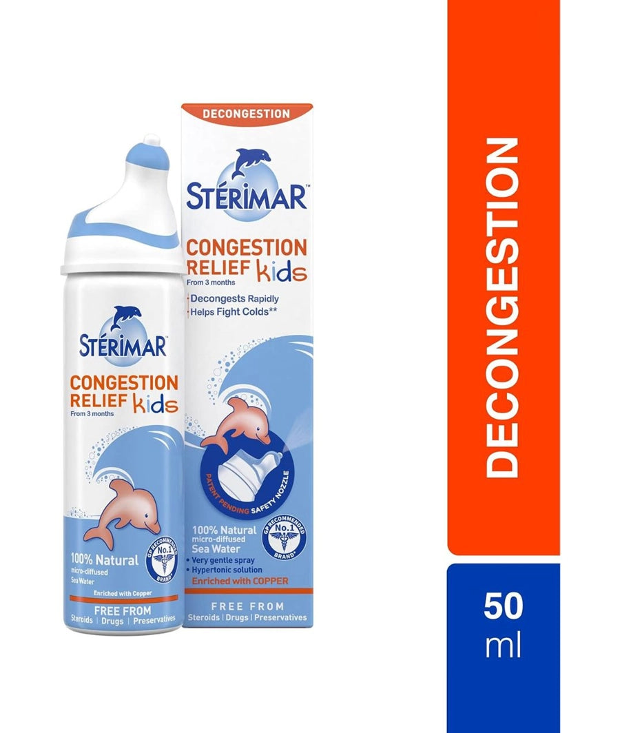 Sterimar Congestion Relief Kids, Nasal Spray, 100% Natural Sea Water, 50 ml – Image 4