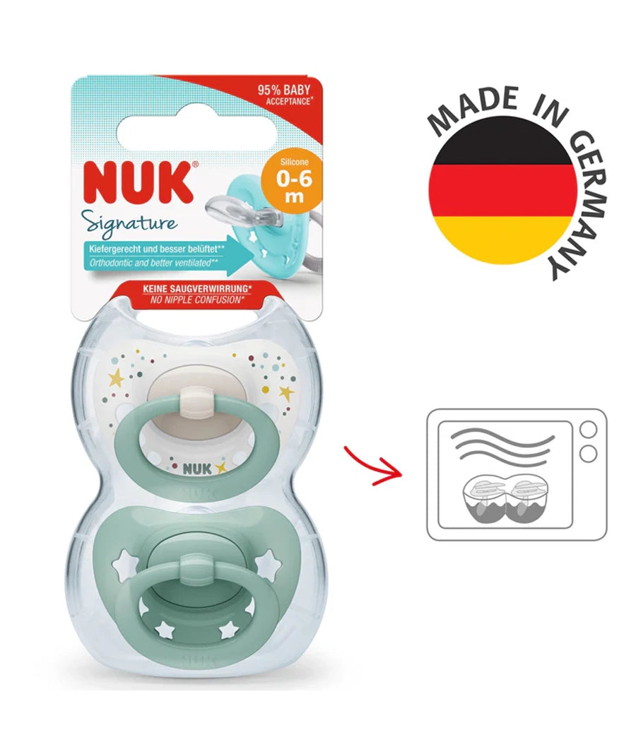NUK Signature Silicone Soother 2 Pack 0-6 month – Image 4