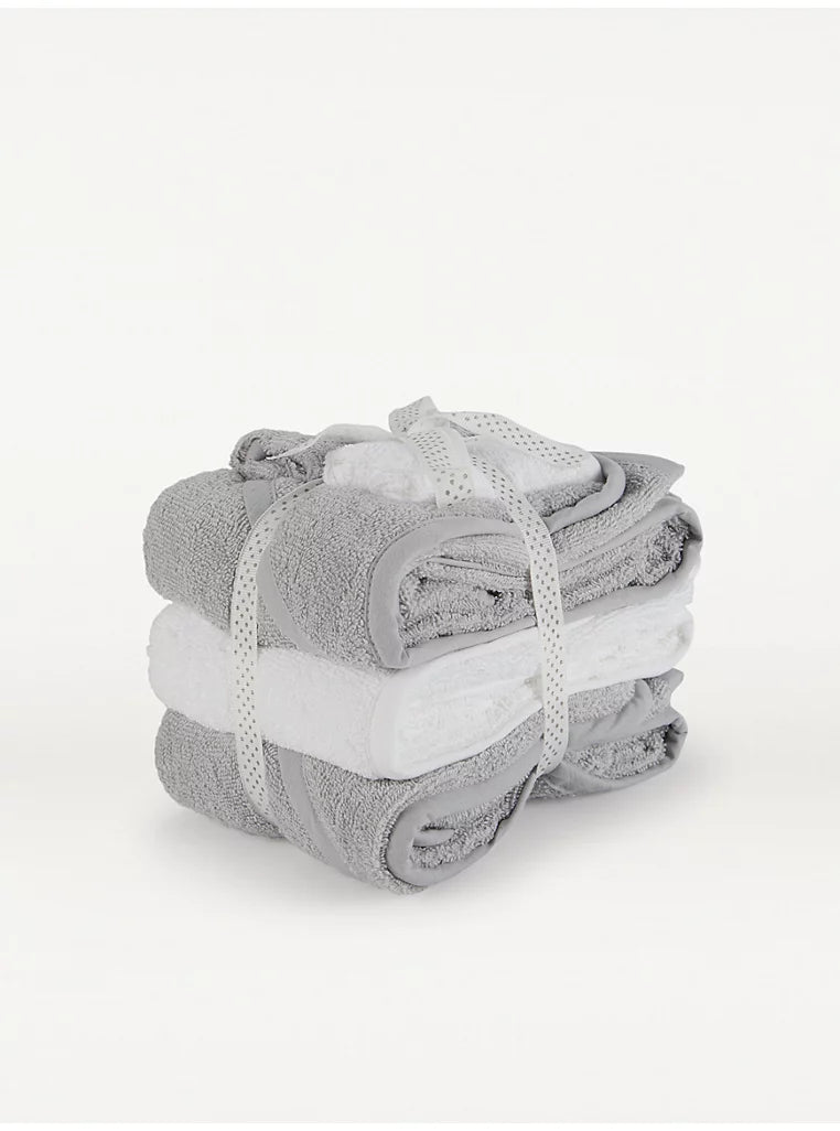 Grey and White Mixed Towel Bundle