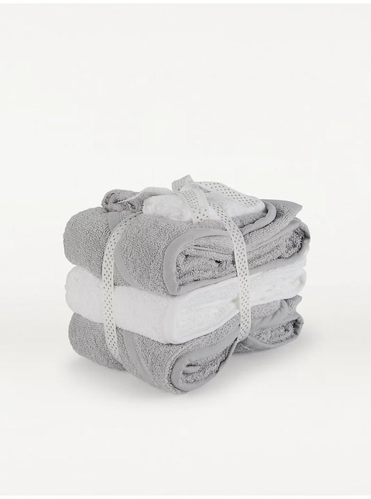 Grey and White Mixed Towel Bundle