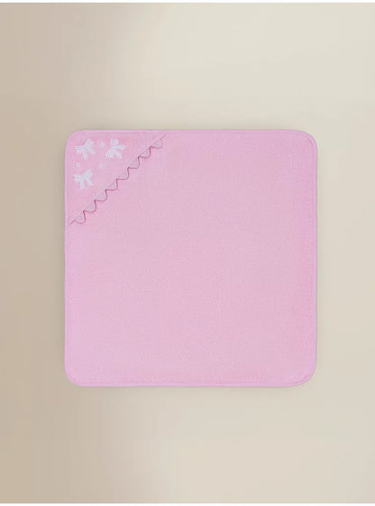 Pink Bows Cotton Hooded Towel