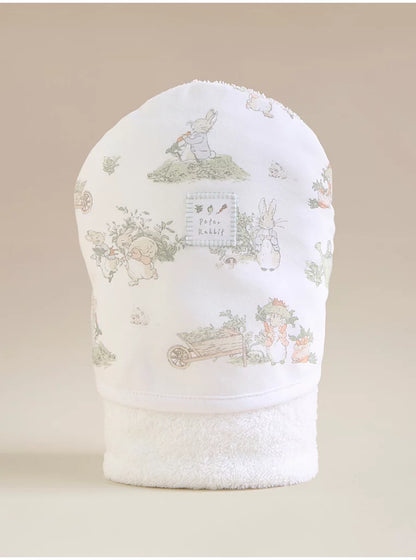 Peter Rabbit Natural Cotton Hooded TowelProduct description • Natural • 100% cotton • 75 x 75 cm • © Peter Rabbit