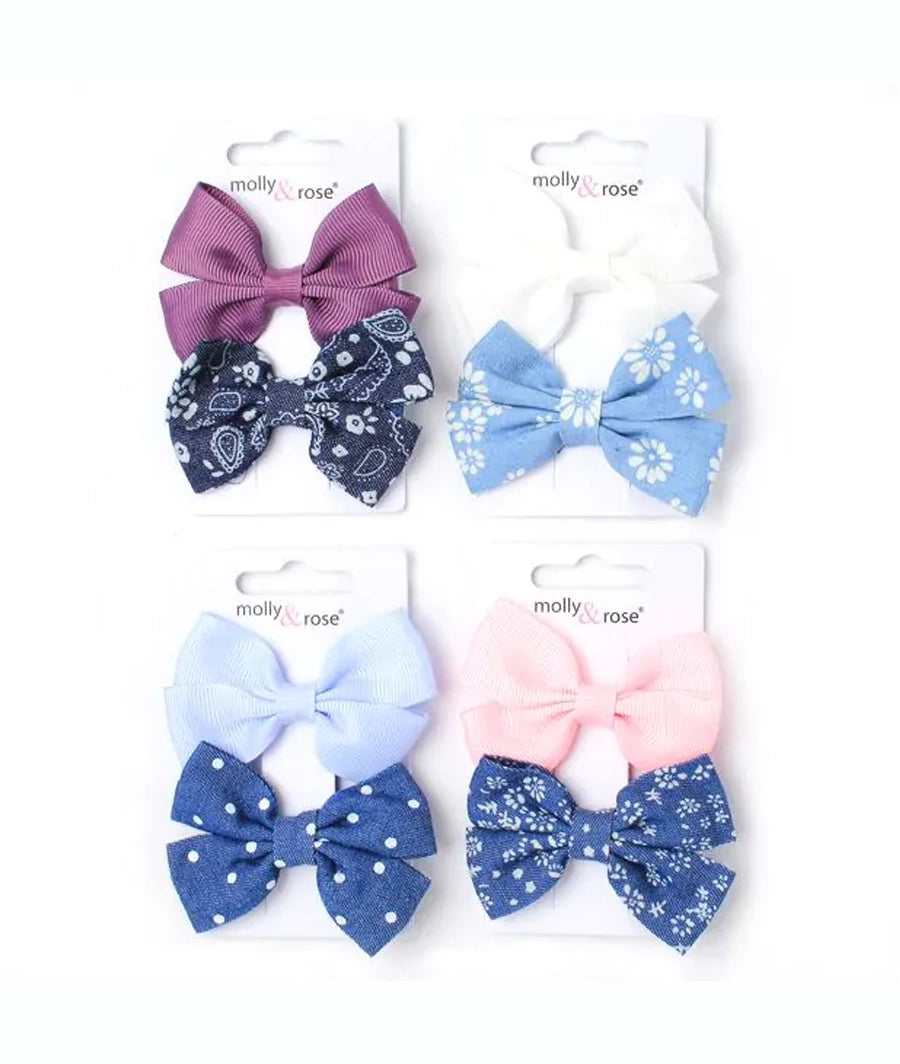 2 assorted bow beak clips