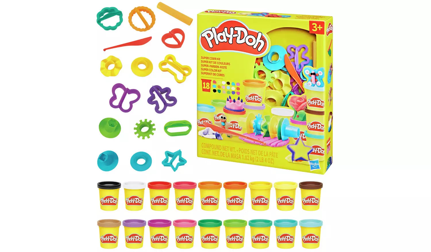 Play-Doh Super Colour Kit with 18 Tubs &amp; 15 Accessories