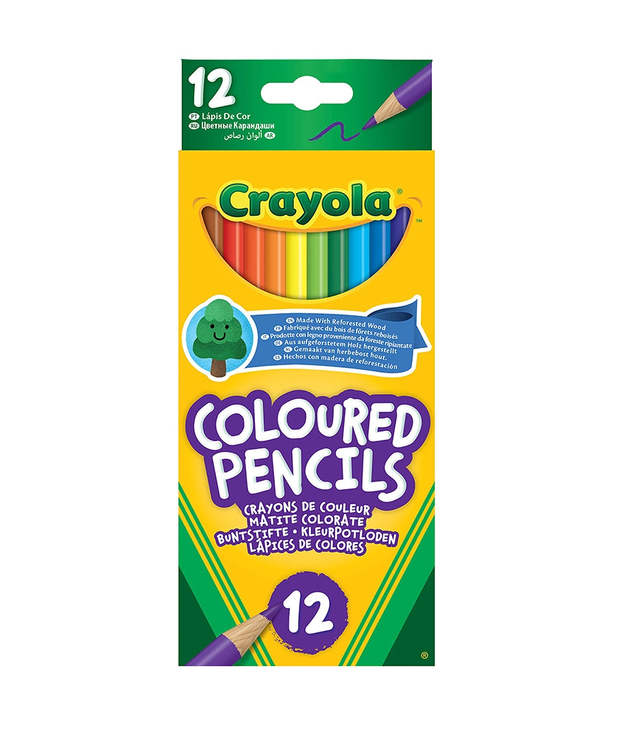 CRAYOLA full-Length Colouring Pencils - Assorted Colours (Pack of 12)