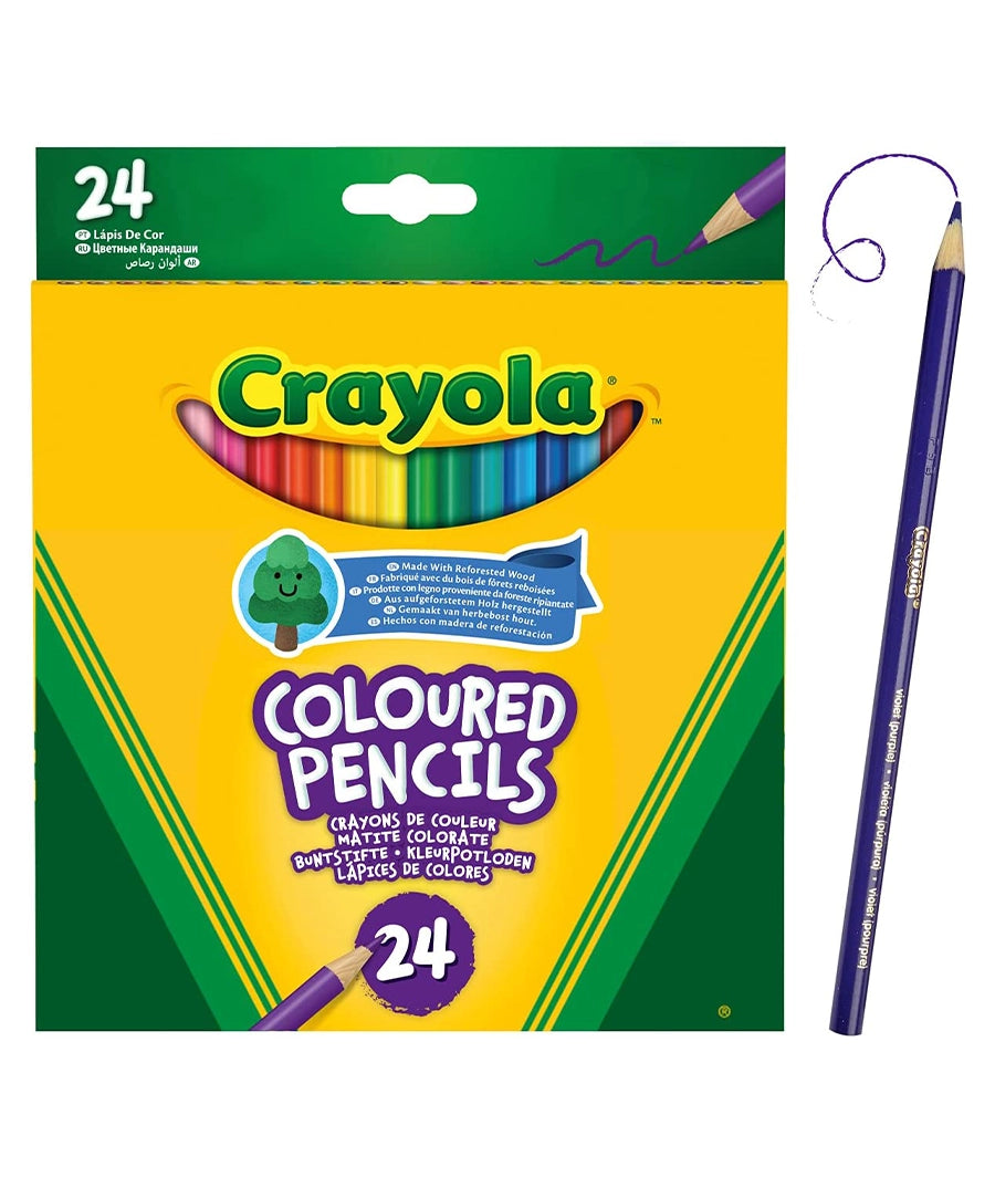 CRAYOLA Colouring Pencils - Assorted Colours (Pack of 24)