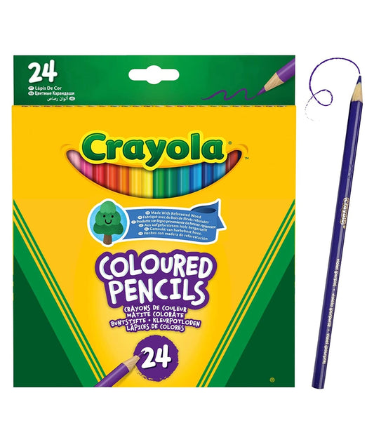 CRAYOLA Colouring Pencils - Assorted Colours (Pack of 24)