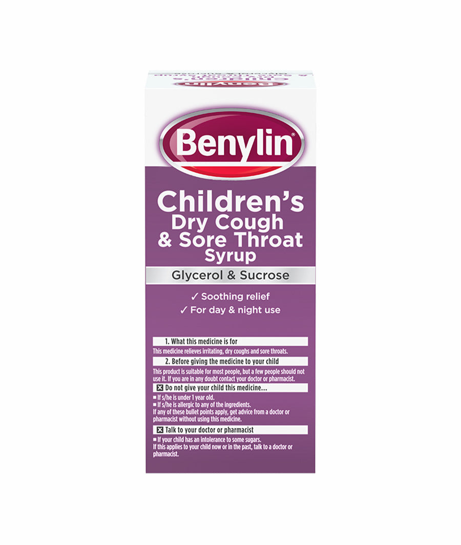 Benylin Children’s Dry Cough and Sore Throat Syrup, 125ml