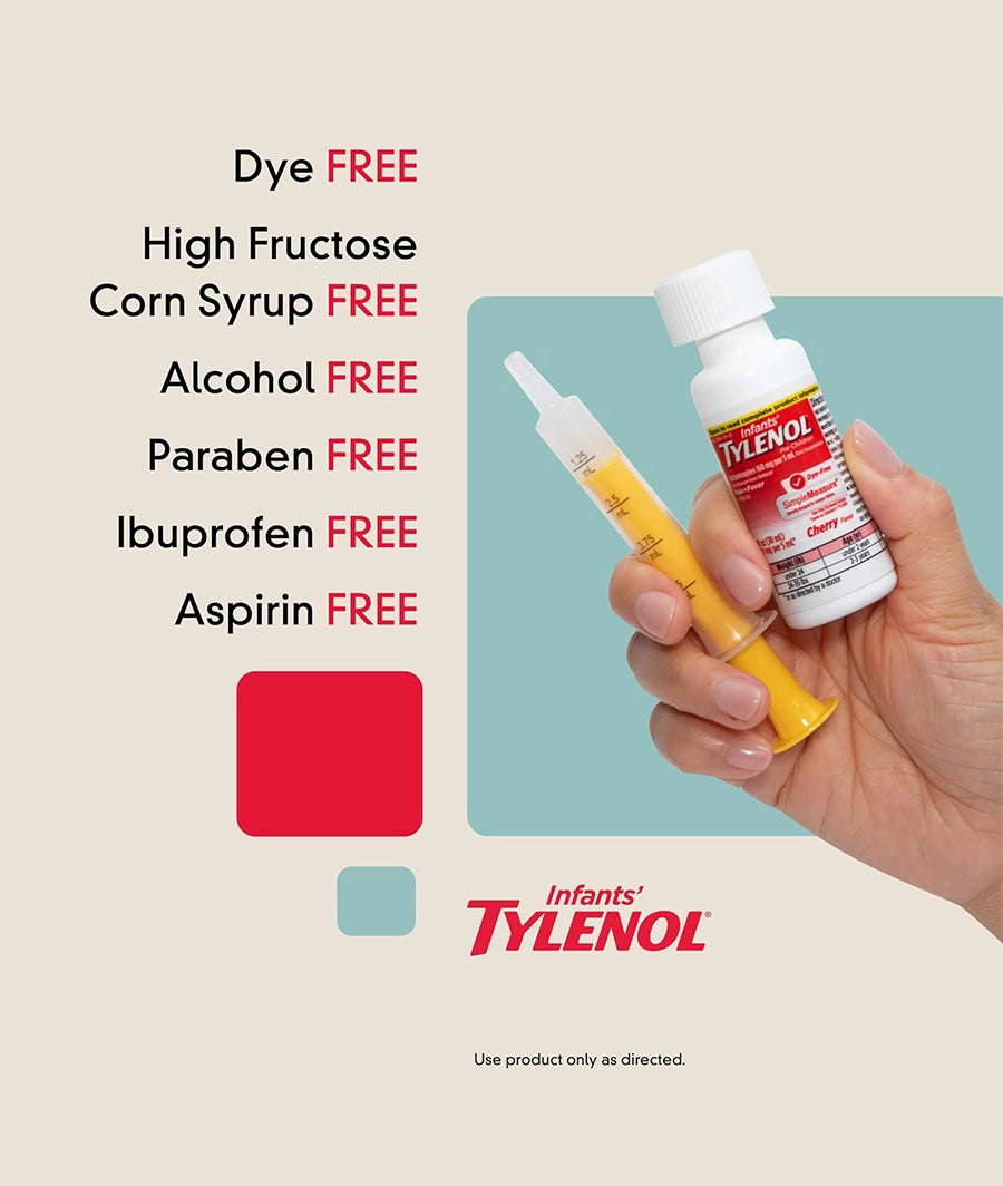 Infants' Tylenol Oral Suspension Liquid Medicine 1 fl. oz / 30 ml – Image 2