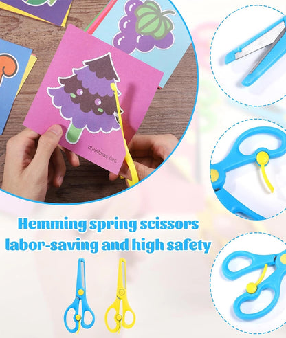 2 Pcs Kids Scissors, Childrens Safety Stainless Steel Scissors – Image 3