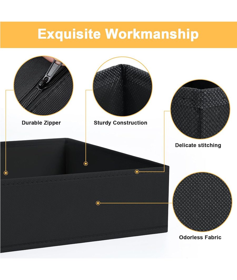 12 Pack Drawer Organisers Foldable Boxes – Image 3