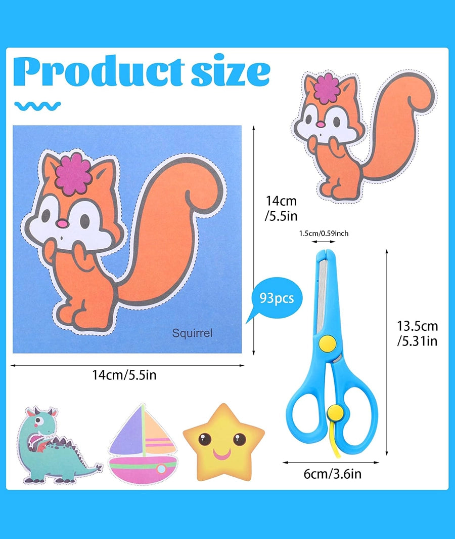 2 Pcs Kids Scissors, Childrens Safety Stainless Steel Scissors – Image 4