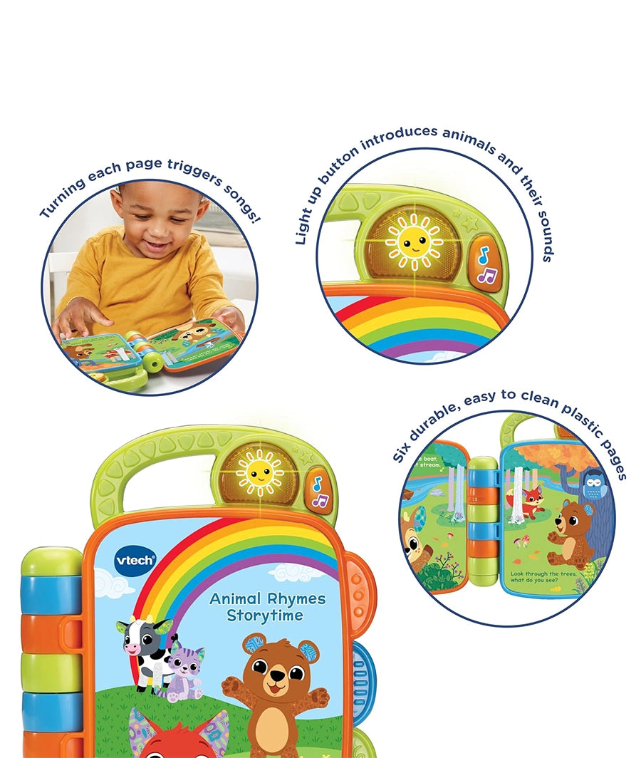 VTech Baby Animal Rhymes Storytime, Interactive Baby Book age 9, 12, 18 months + – Image 4