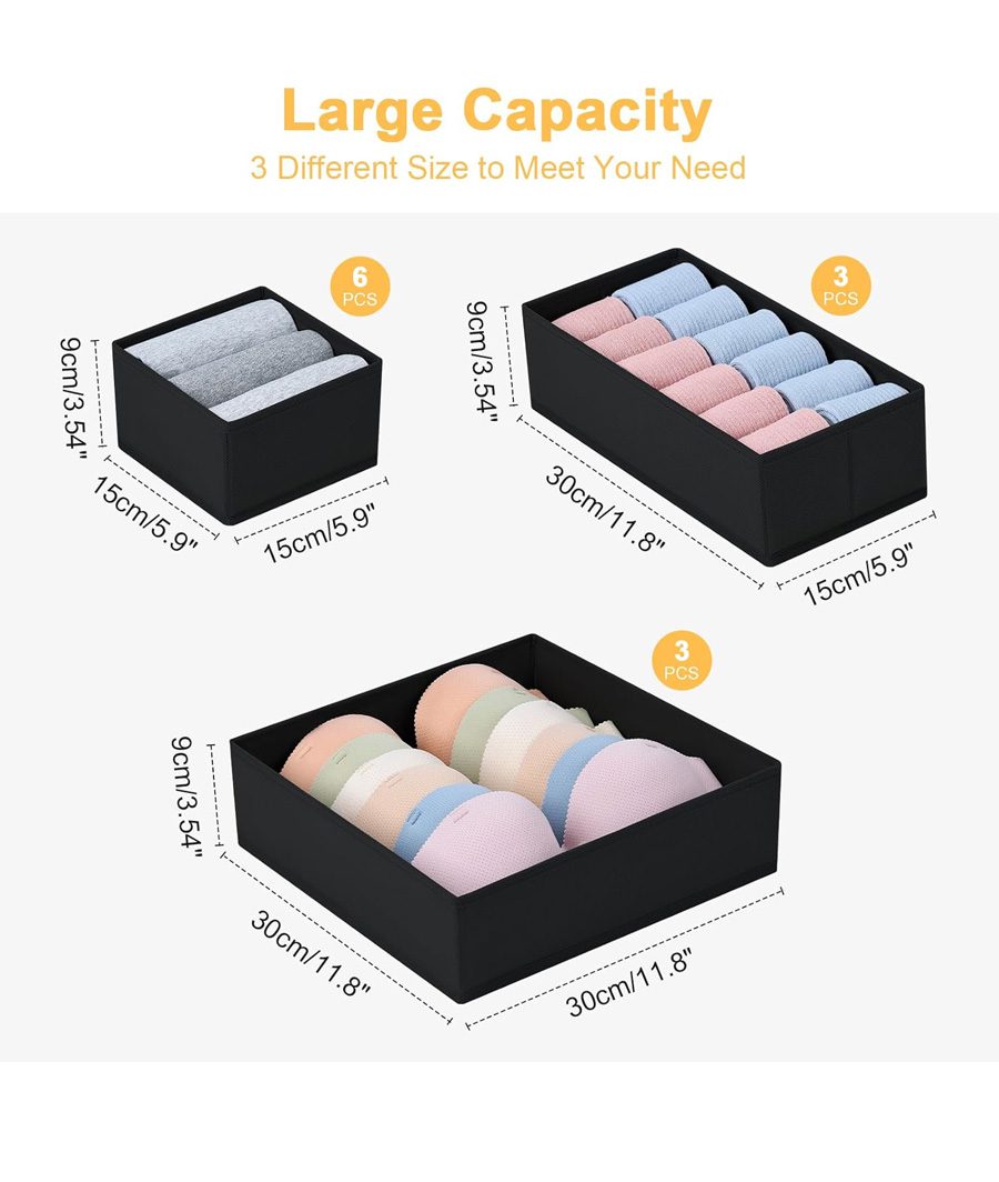 12 Pack Drawer Organisers Foldable Boxes – Image 4