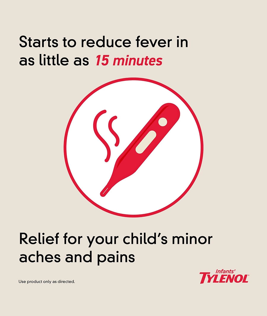 Infants' Tylenol Oral Suspension Liquid Medicine 1 fl. oz / 30 ml – Image 5