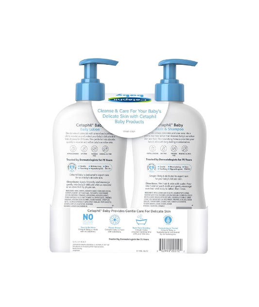 Cetaphil Baby Wash & Shampoo Plus Body Lotion – Image 2