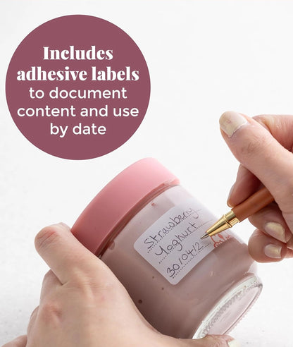 Kids Glass Baby Food Jars Set of 6x 110ml Reusable Jars – Image 3